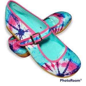 Hot Chocolate design tie dye Mary janes